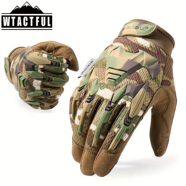 1 Pair WTACTFUL Anti-Slip Full Finger Touch Screen Gloves - Ideal for Cycling, Fitness, Hiking, and Outdoor Sports - Waterproof, Breathable, and Durable Design for Enhanced Grip and Control