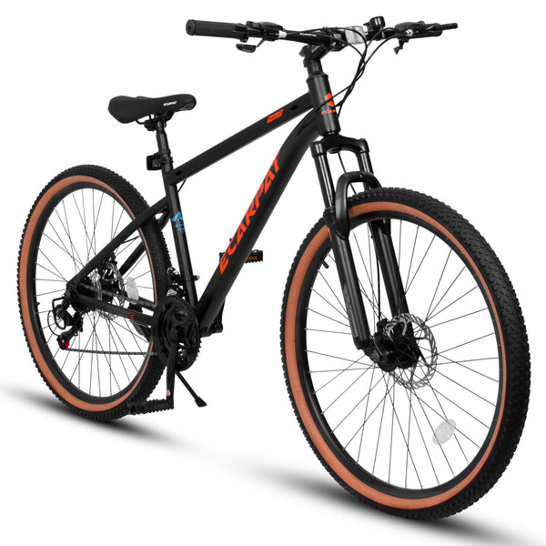 Ecarpat Mountain Bike 27.5 Inch Wheel, 21-Speed 17.5" Steel Frame, Mens Womens Trail Commuter City Mountain Bikes Bicycle Disc