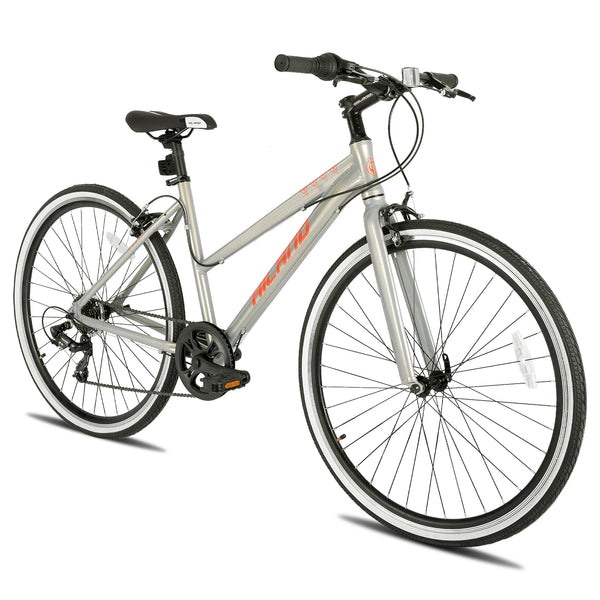 Hiland men's and women's hybrid bikes, Aluminum frame, 700C wheels, city commuter bike, Shimano drivetrain, 7-speed road bike