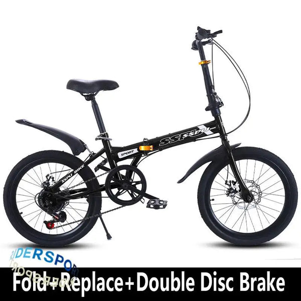 Folding Bike 20 inch 7 speed disc brake portable light cycling Adult Kids Students bicicleta road bicycle Men and Women Portab