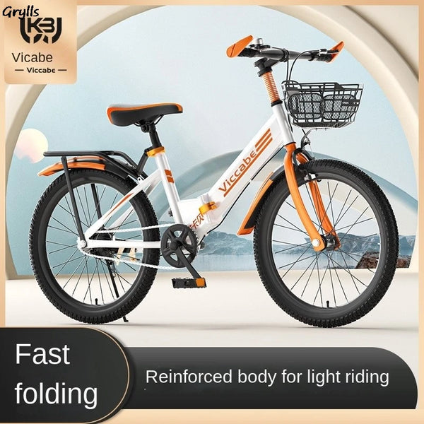 Grylls Folding Mountain Bike Big Kids New 20 "variable Speed Elementary School Girls' And Boys' Bikes For 8-15 Years Old Hot New