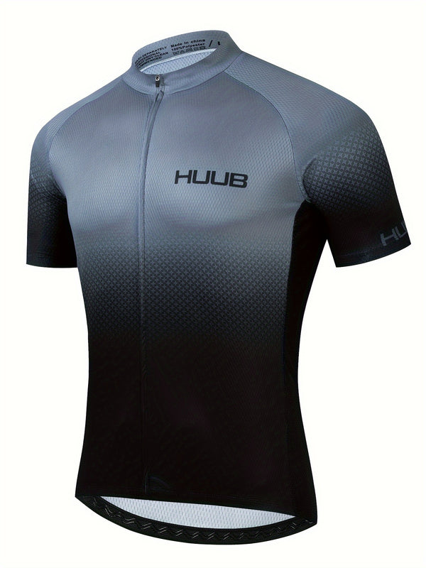 Mens Summer Cycling Jersey - FlexFit, Moisture-Wicking - Full-Zip, Ventilated Short Sleeve Jacket for Outdoor Adventures - Ideal for MTB Enthusiasts